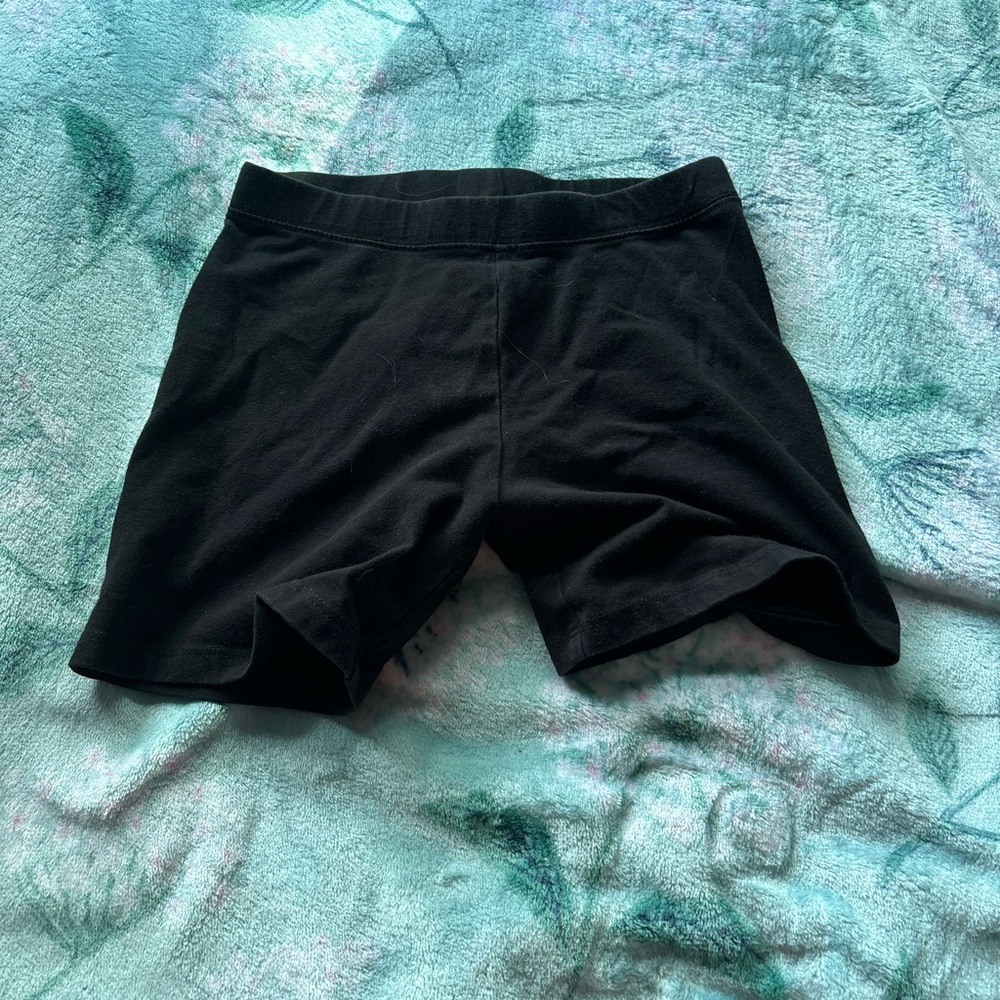 plain black spandex shorts